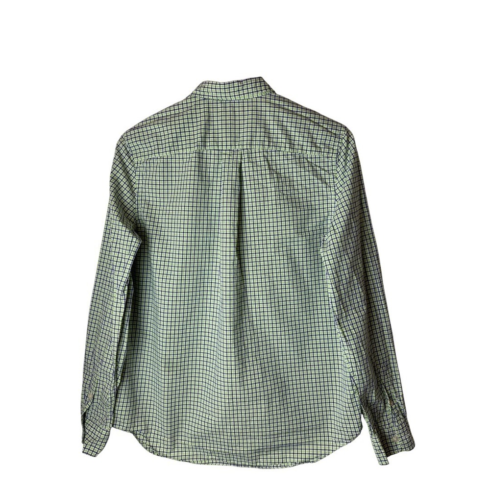 Ralph Lauren Button Down Shirt Kids XL Cotton Green Blue Gingham Plaid Preppy - Picture 3 of 10